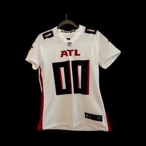 Women's Nike Atlanta Falcons White Custom Game Jersey. Size Medium.